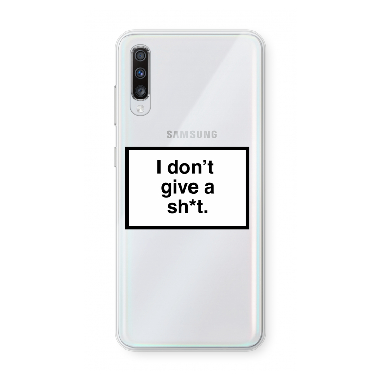 Don't give a shit: Samsung Galaxy A70 Transparant Hoesje