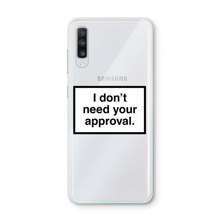 Don't need approval: Samsung Galaxy A70 Transparant Hoesje