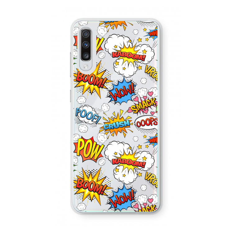 Pow Smack: Samsung Galaxy A70 Transparant Hoesje