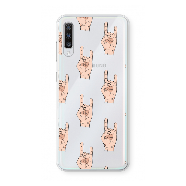 Rock: Samsung Galaxy A70 Transparant Hoesje
