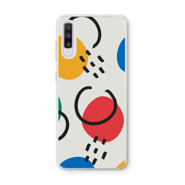 Illustratieve pop 3: Samsung Galaxy A70 Transparant Hoesje