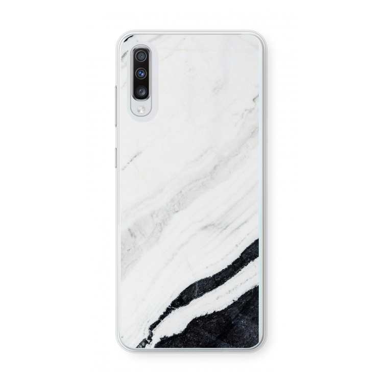 Elegante marmer: Samsung Galaxy A70 Transparant Hoesje