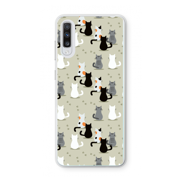 Katten: Samsung Galaxy A70 Transparant Hoesje