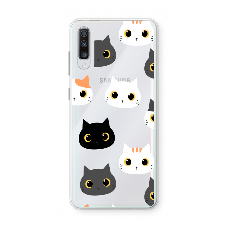 Katten: Samsung Galaxy A70 Transparant Hoesje