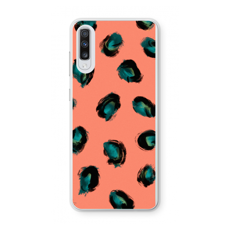 Pink Cheetah: Samsung Galaxy A70 Transparant Hoesje