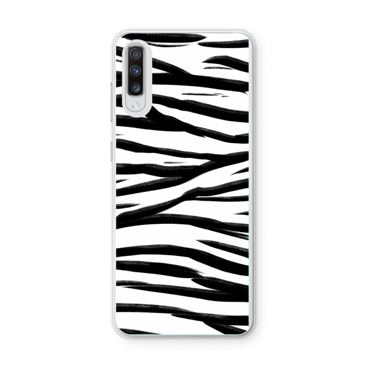 Zebra pattern: Samsung Galaxy A70 Transparant Hoesje
