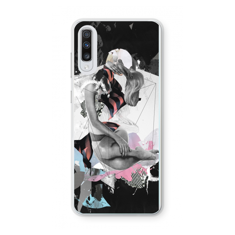 Camouflage de sommeil: Samsung Galaxy A70 Transparant Hoesje