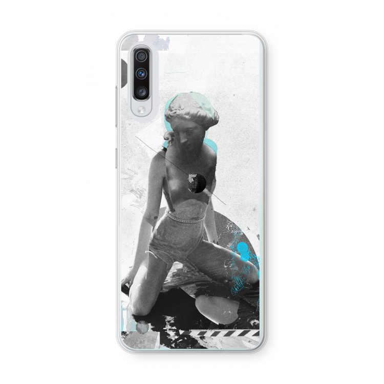 I will not feel a thing: Samsung Galaxy A70 Transparant Hoesje