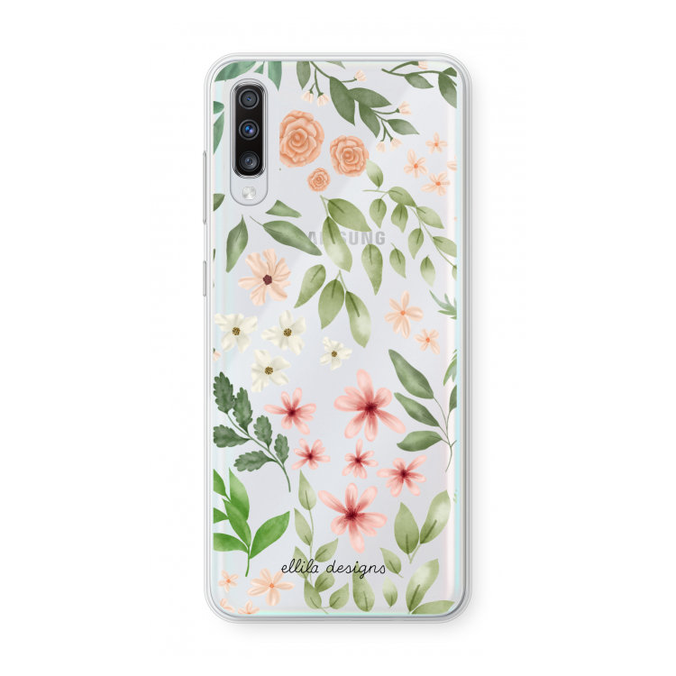 Botanical sweet flower heaven: Samsung Galaxy A70 Transparant Hoesje