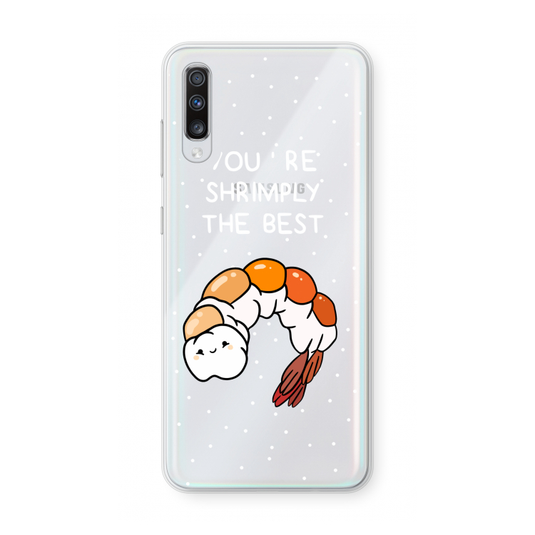 You're Shrimply The Best: Samsung Galaxy A70 Transparant Hoesje