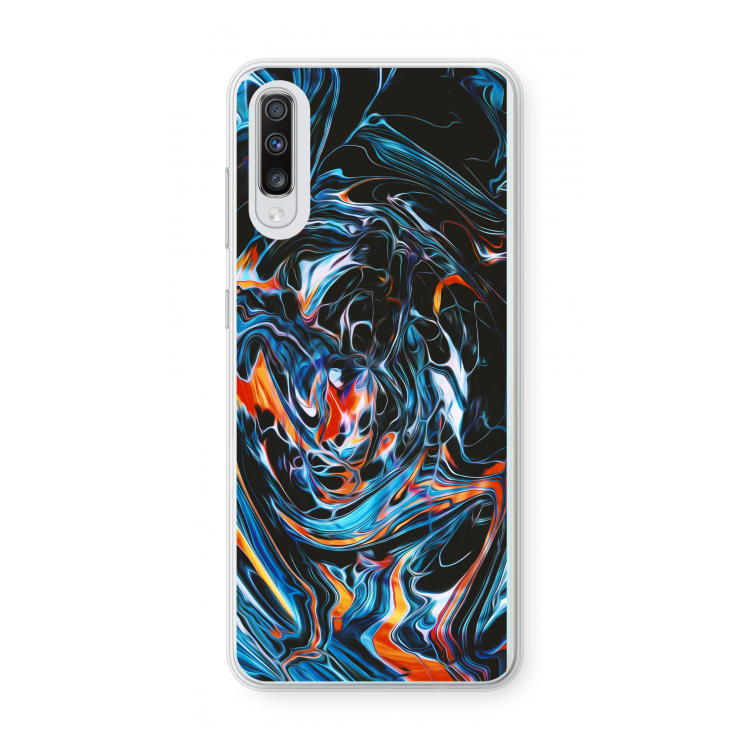 Black Unicorn: Samsung Galaxy A70 Transparant Hoesje