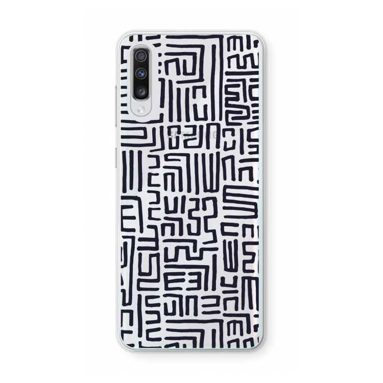 Moroccan Print: Samsung Galaxy A70 Transparant Hoesje