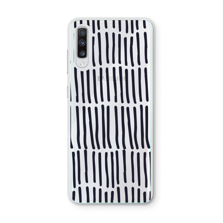 CaseCompany Moroccan stripes: Samsung Galaxy A70 Transparant Hoesje