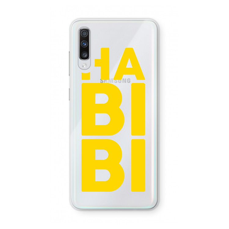 Habibi Blue: Samsung Galaxy A70 Transparant Hoesje