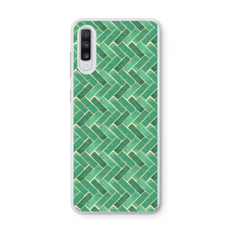 Moroccan tiles 2: Samsung Galaxy A70 Transparant Hoesje