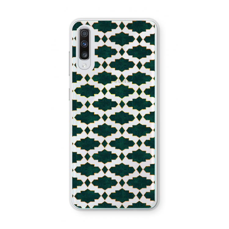 Moroccan tiles: Samsung Galaxy A70 Transparant Hoesje