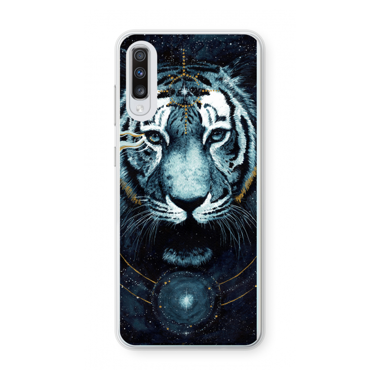 Darkness Tiger: Samsung Galaxy A70 Transparant Hoesje