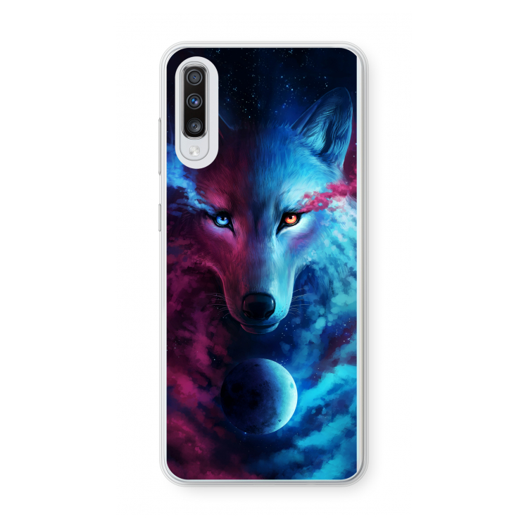 Where Light And Dark Meet: Samsung Galaxy A70 Transparant Hoesje