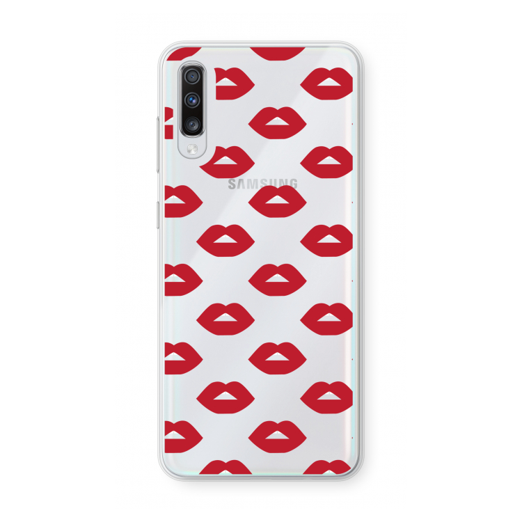 Lips: Samsung Galaxy A70 Transparant Hoesje