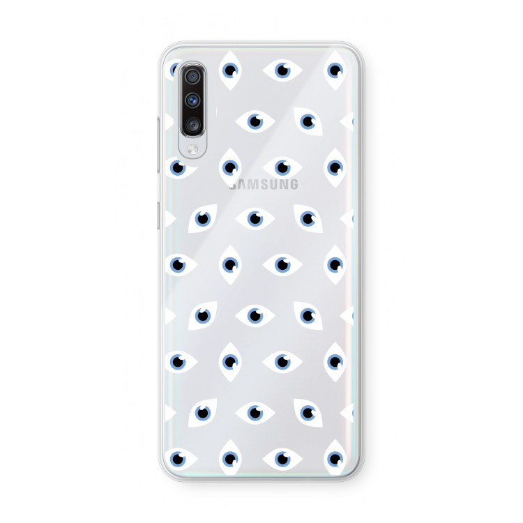 Eyes pattern: Samsung Galaxy A70 Transparant Hoesje