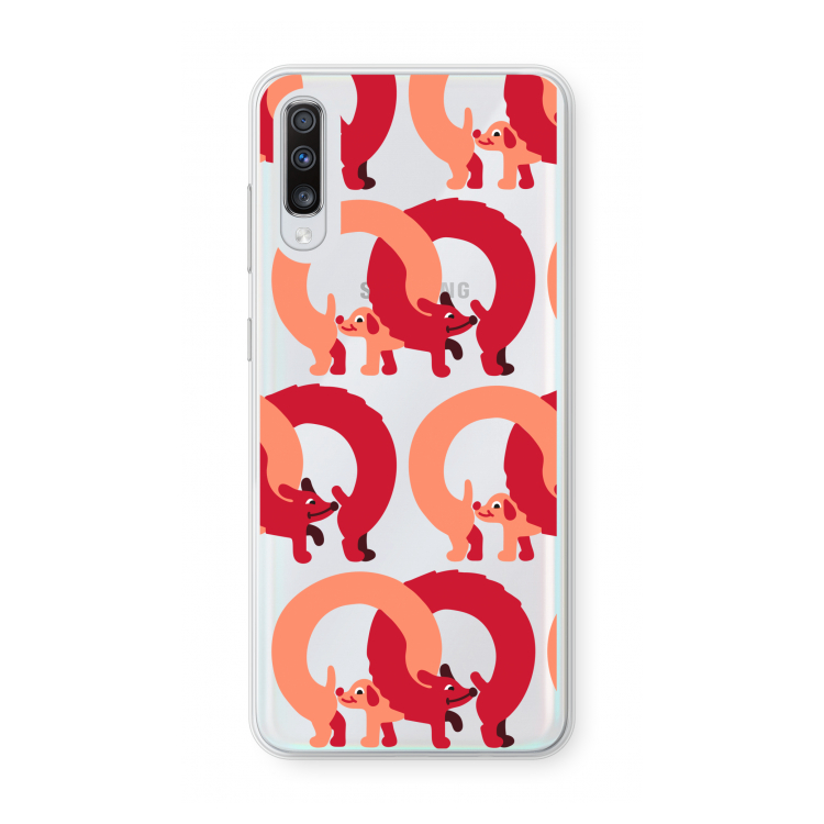 Dogs: Samsung Galaxy A70 Transparant Hoesje