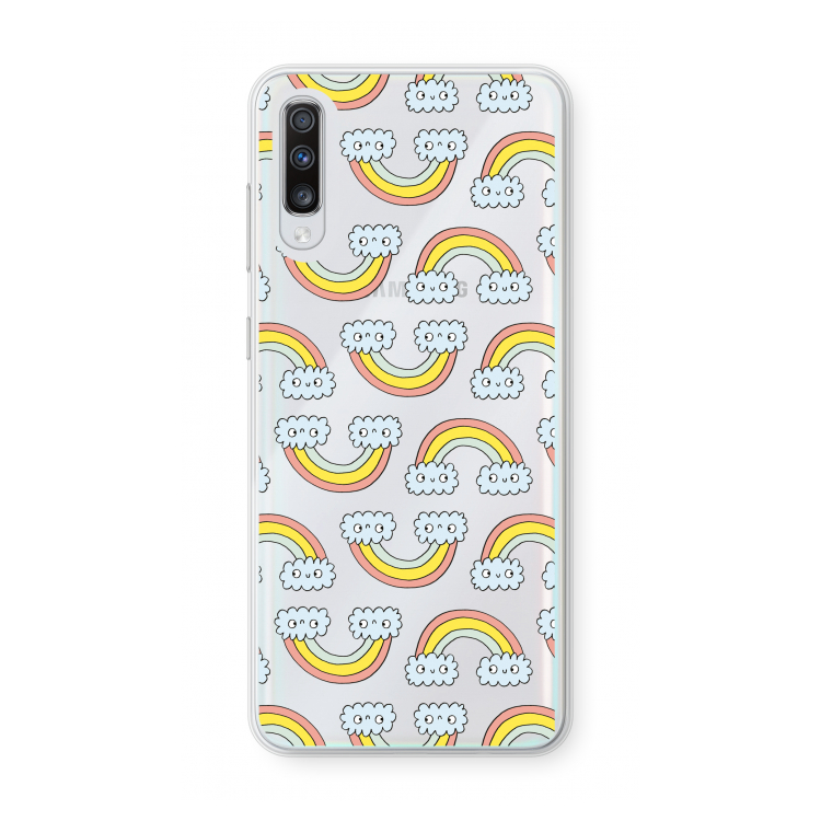 Regenboog: Samsung Galaxy A70 Transparant Hoesje
