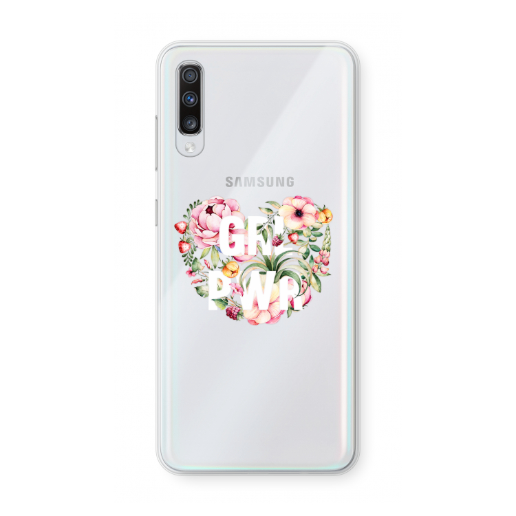 GRL PWR Flower: Samsung Galaxy A70 Transparant Hoesje