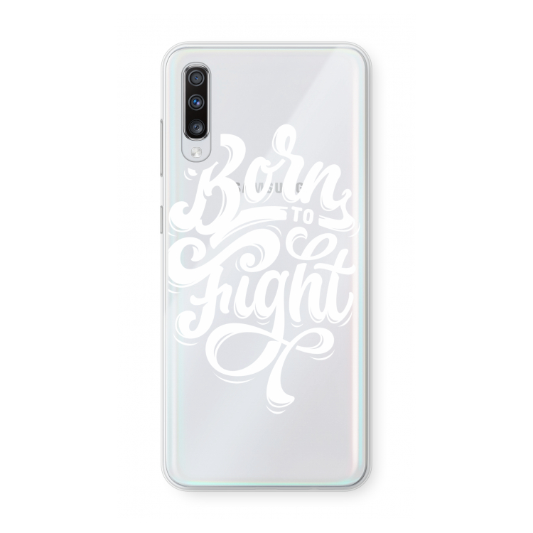 Born to Fight: Samsung Galaxy A70 Transparant Hoesje