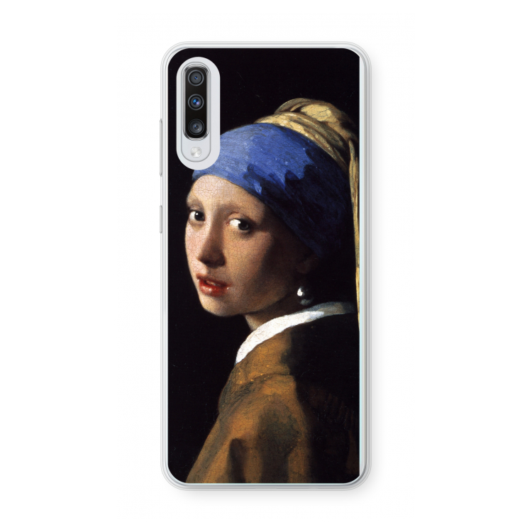 The Pearl Earring: Samsung Galaxy A70 Transparant Hoesje