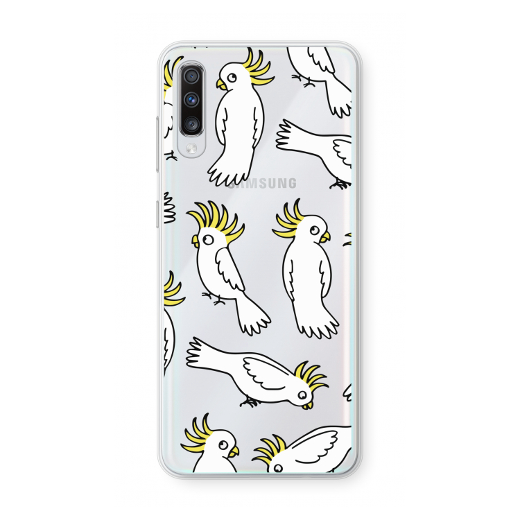Papegaai: Samsung Galaxy A70 Transparant Hoesje
