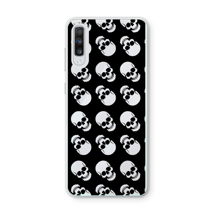Musketon Skulls: Samsung Galaxy A70 Transparant Hoesje