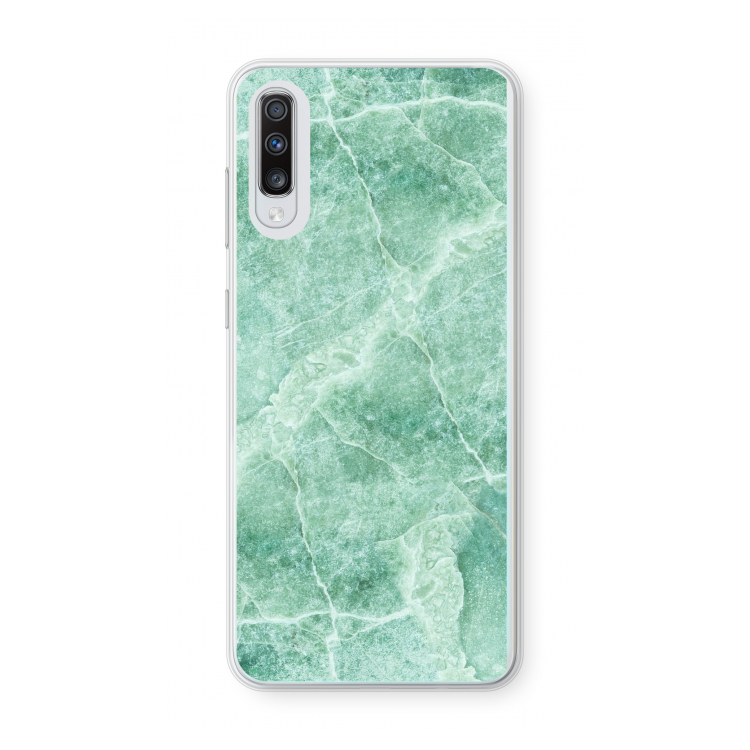 Groen marmer: Samsung Galaxy A70 Transparant Hoesje