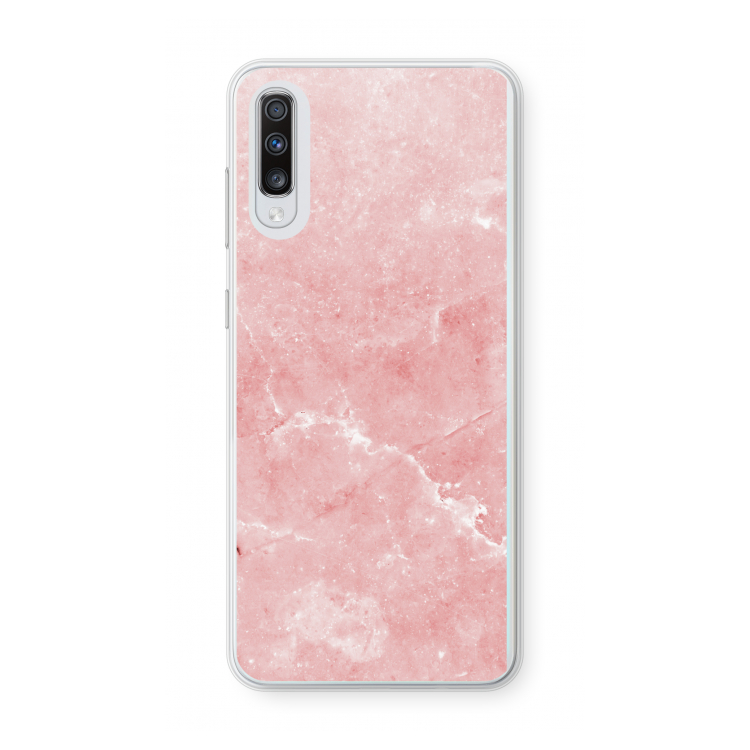 Roze marmer: Samsung Galaxy A70 Transparant Hoesje