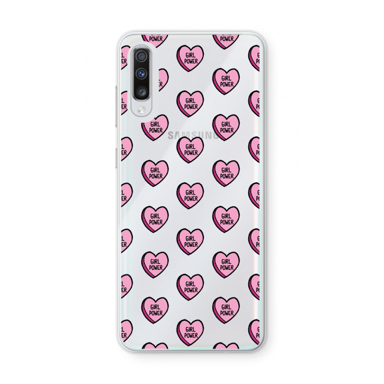 GIRL POWER: Samsung Galaxy A70 Transparant Hoesje