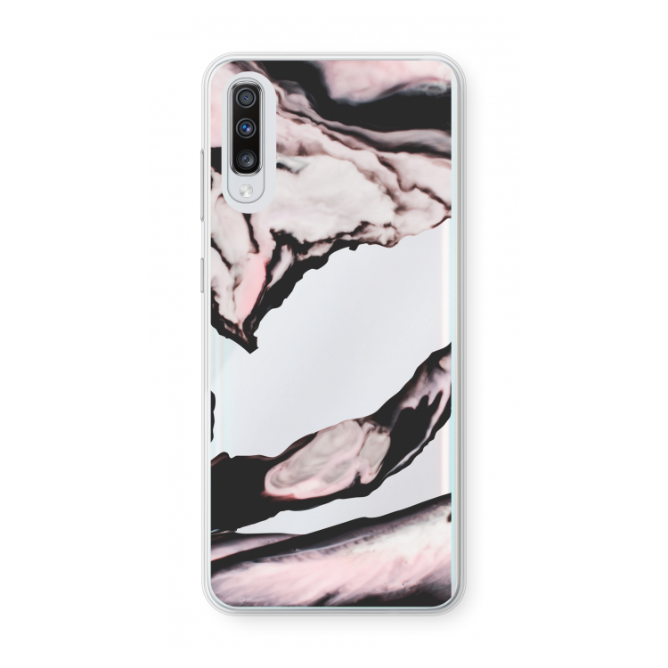 Roze stroom: Samsung Galaxy A70 Transparant Hoesje