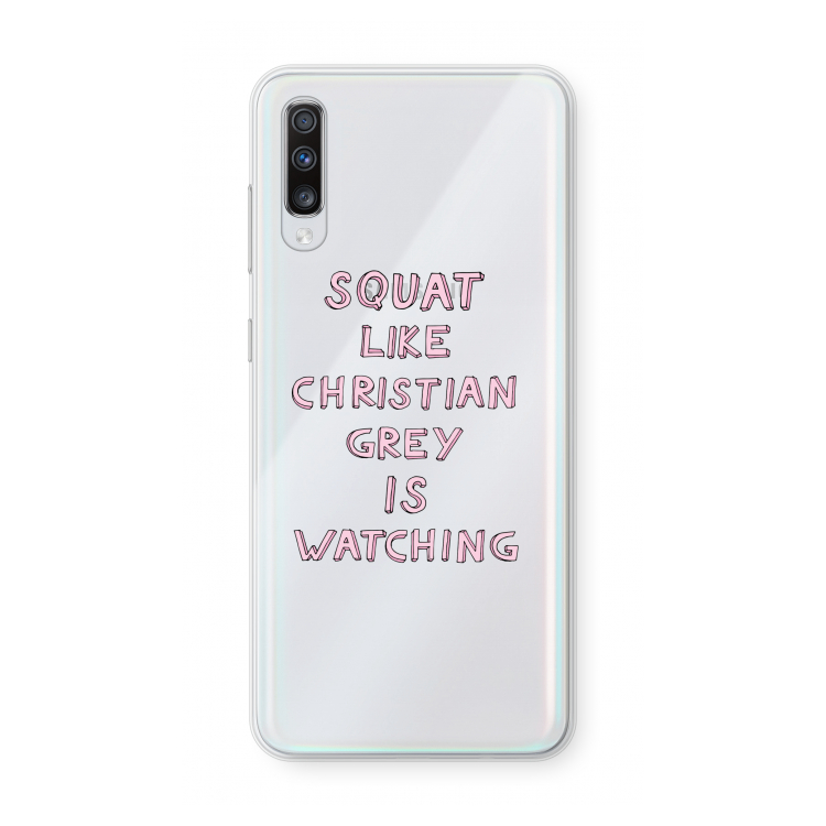Christian Grey: Samsung Galaxy A70 Transparant Hoesje