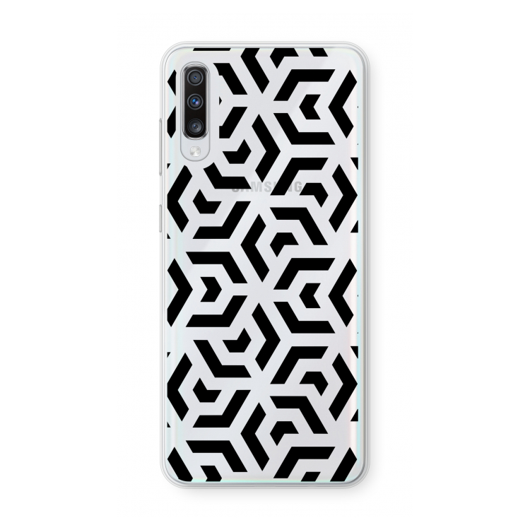 Crazy pattern: Samsung Galaxy A70 Transparant Hoesje