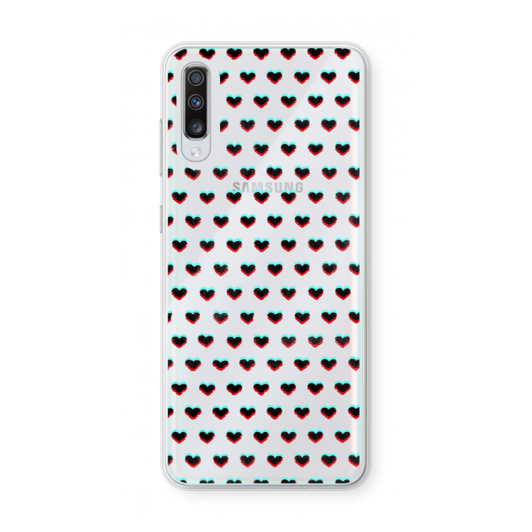 Hartjes: Samsung Galaxy A70 Transparant Hoesje
