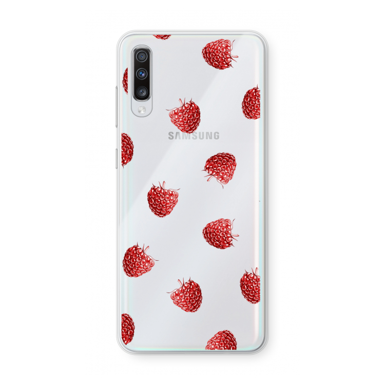 Framboosjes: Samsung Galaxy A70 Transparant Hoesje