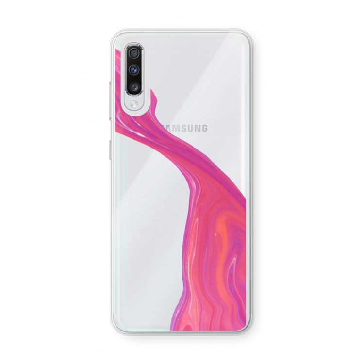 Paarse stroom: Samsung Galaxy A70 Transparant Hoesje