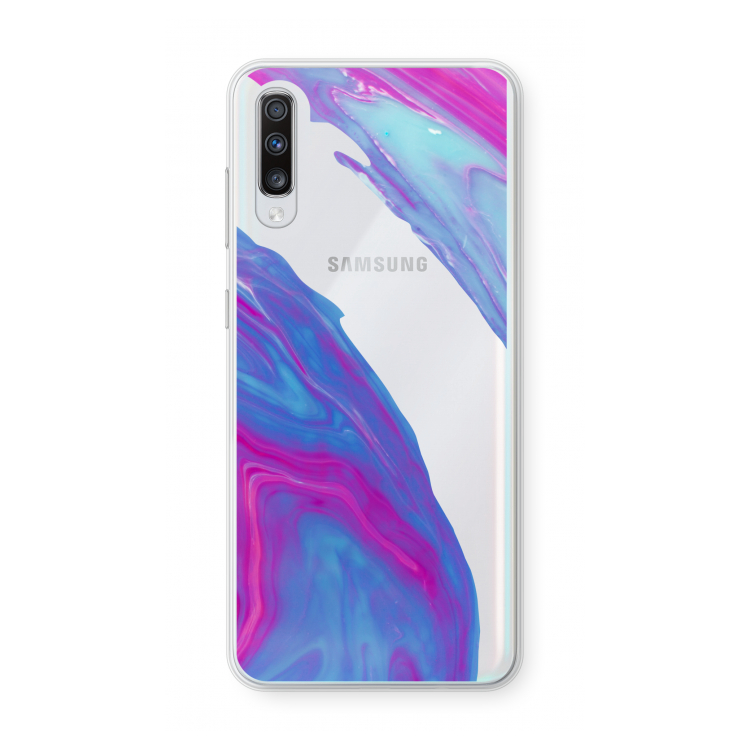 Zweverige regenboog: Samsung Galaxy A70 Transparant Hoesje