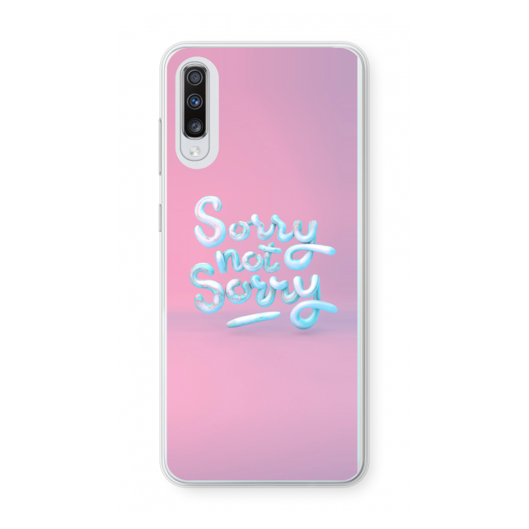 Sorry not sorry: Samsung Galaxy A70 Transparant Hoesje