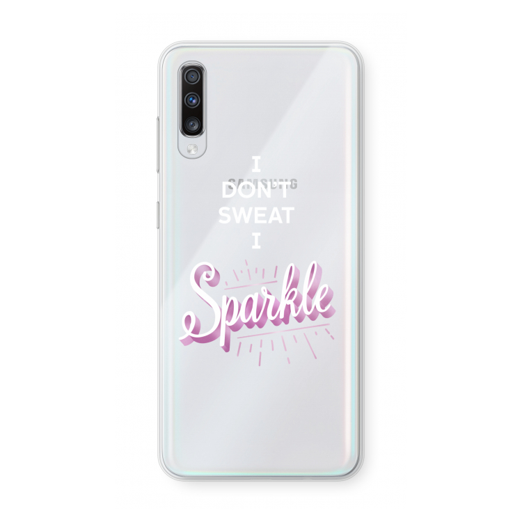 Sparkle quote: Samsung Galaxy A70 Transparant Hoesje