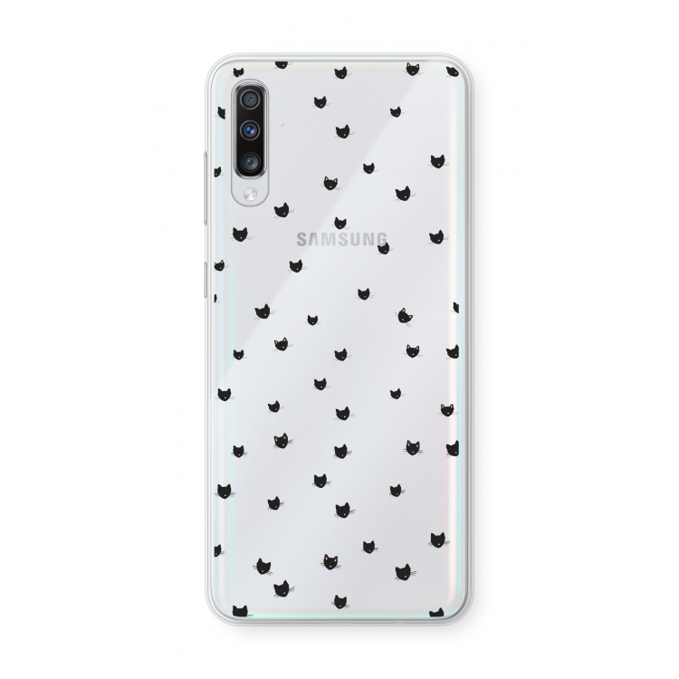 Kleine kattenkopjes: Samsung Galaxy A70 Transparant Hoesje
