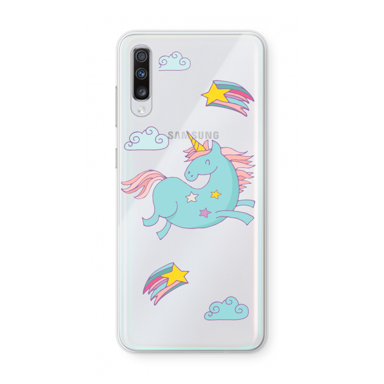Vliegende eenhoorn: Samsung Galaxy A70 Transparant Hoesje