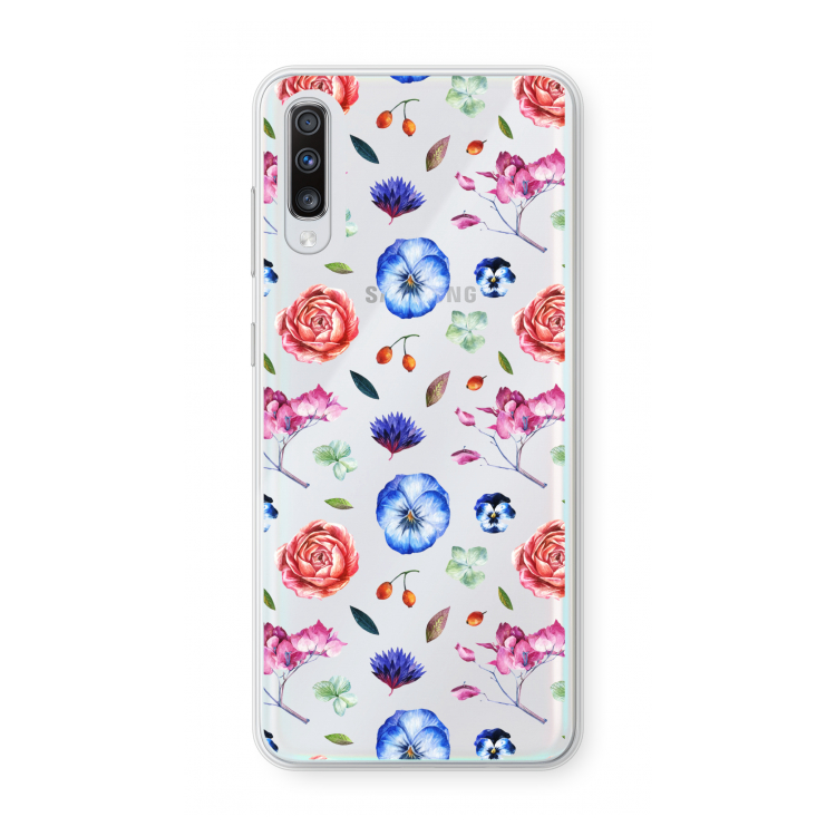 Bloemetjes: Samsung Galaxy A70 Transparant Hoesje