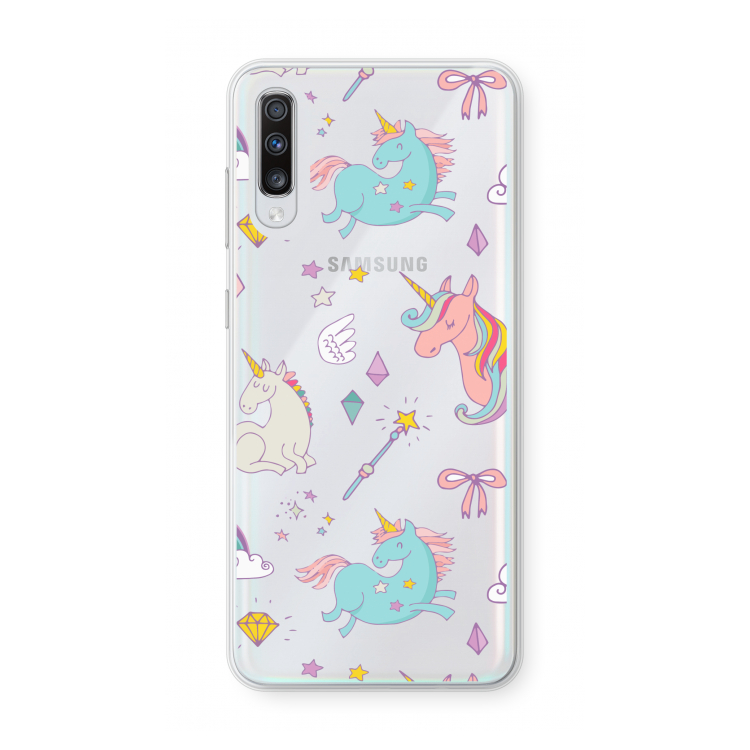 Fantasiewereld: Samsung Galaxy A70 Transparant Hoesje
