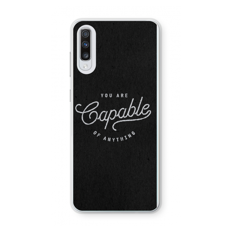 Capable: Samsung Galaxy A70 Transparant Hoesje