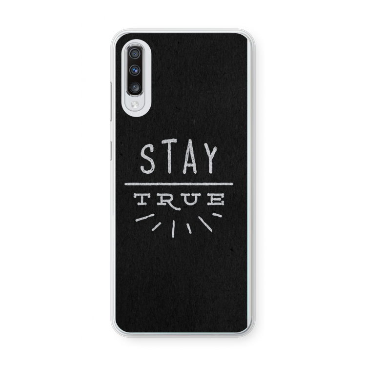 Stay true: Samsung Galaxy A70 Transparant Hoesje