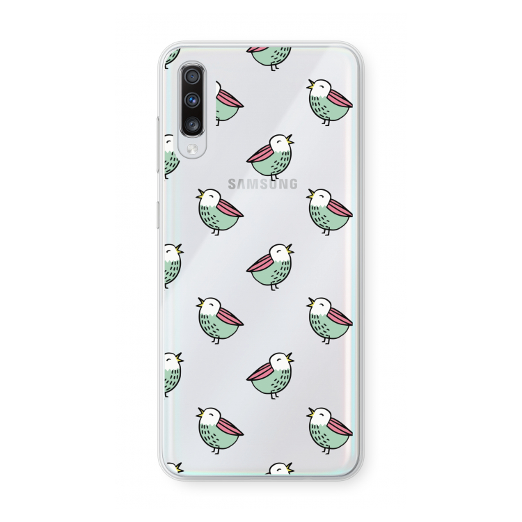 Vogeltjes: Samsung Galaxy A70 Transparant Hoesje